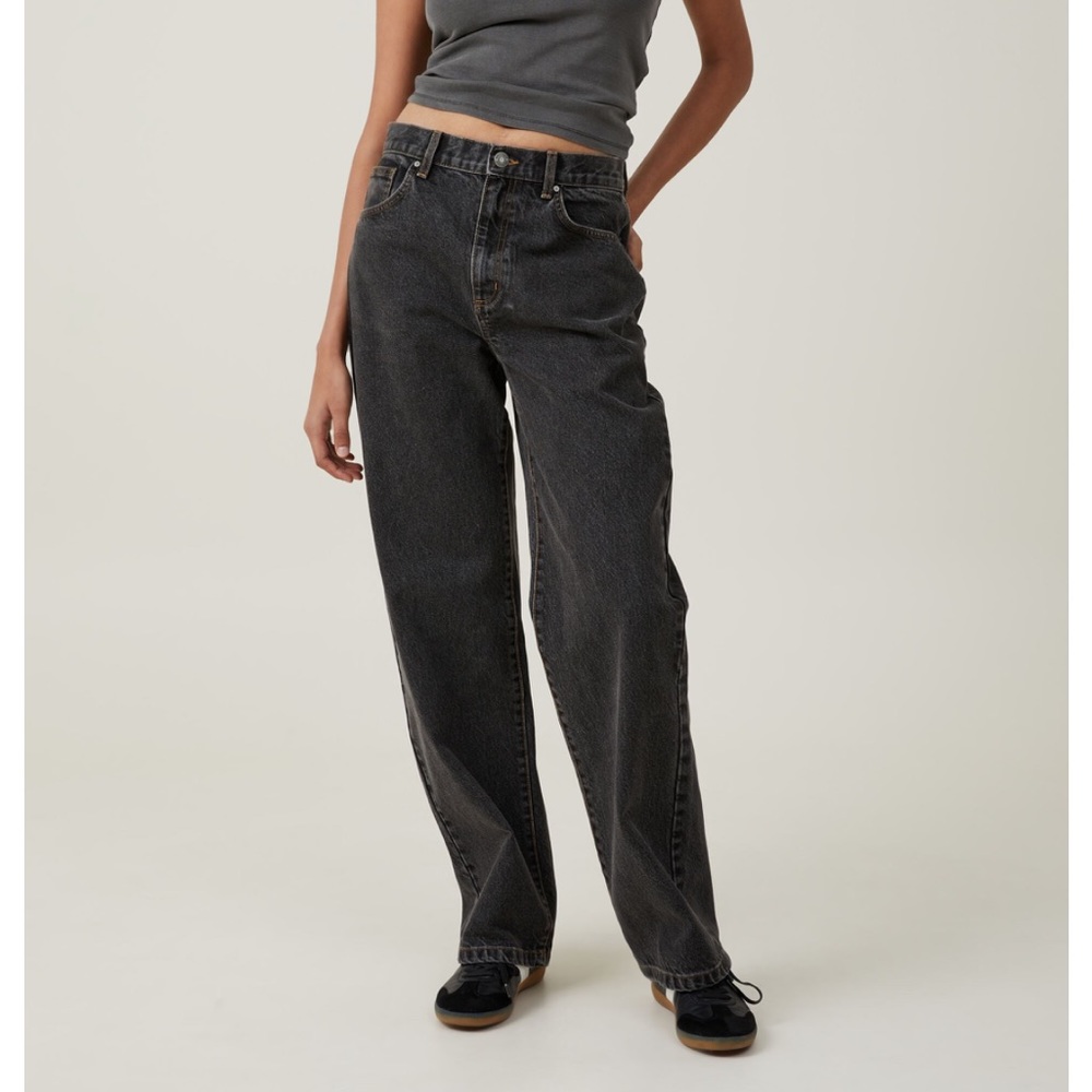 Black straight leg jeans